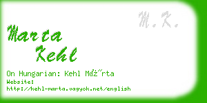 marta kehl business card